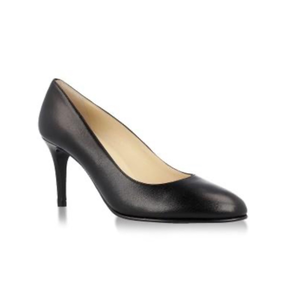 Ukies Black Nappa Leather Mariah Comfort Pump 9 with dust bag NEW